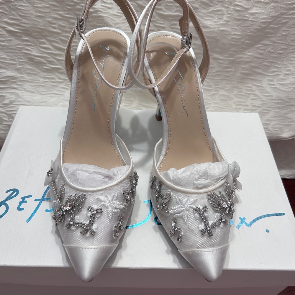 Betsey Johnson Dressy White Heels